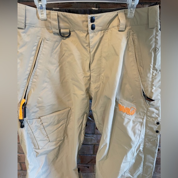 Volcom Snow Pants Adult Medium Brown Thermonite Snowboarding Skiing Mens Size M - Picture 3 of 10